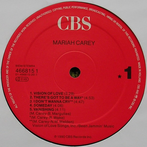Mariah Carey - Mariah Carey | CBS (466815 1) - 3