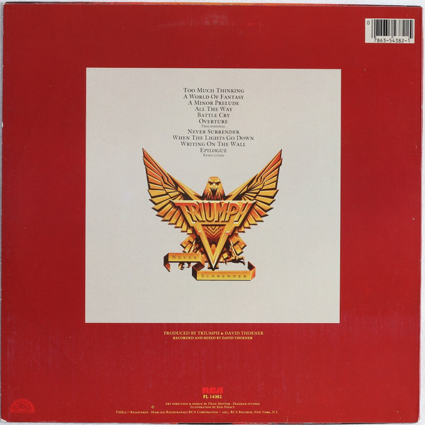 Triumph - Never Surrender | RCA (PL 14382) - 2 Triumph - Never Surrender | RCA (PL 14382) - 2