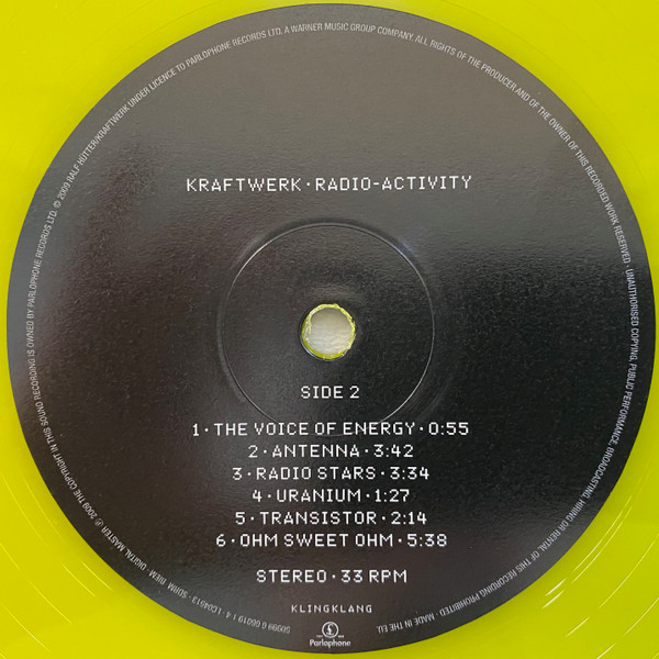 Kraftwerk - Radio-Activity | Kling Klang (50999 9 66019 1 4) - 3