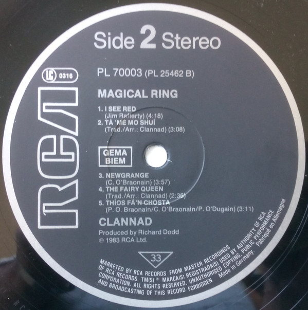 Clannad - Magical Ring | RCA (PL 70003) - main