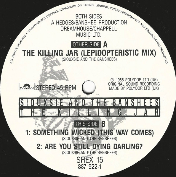 Siouxsie & The Banshees - The Killing Jar  (Lepidopteristic Mix) | Wonderland (SHEX 15) - 3