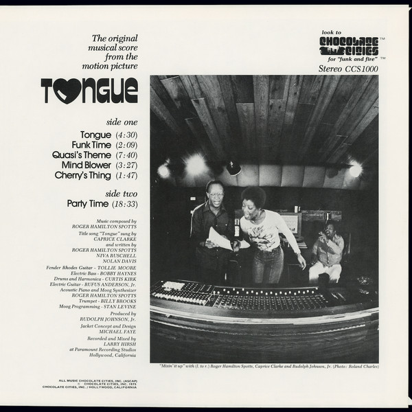 Roger Hamilton Spotts - Tongue (The Original Musical Score From The Motion Picture) | Chocolate Cities (CHOC 1000) - 2 Roger Hamilton Spotts - Tongue (The Original Musical Score From The Motion Picture) | Chocolate Cities (CHOC 1000) - 2