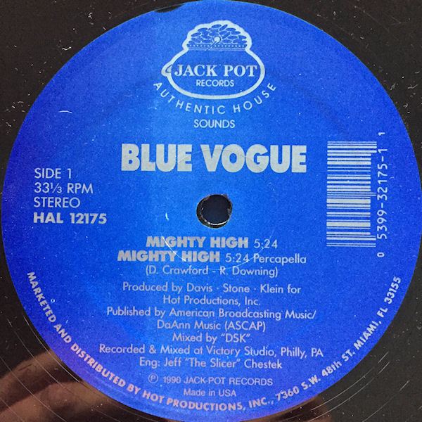 Blue Vogue - Mighty High | Jack Pot Records (HAL 12175) - main Blue Vogue - Mighty High | Jack Pot Records (HAL 12175) - main