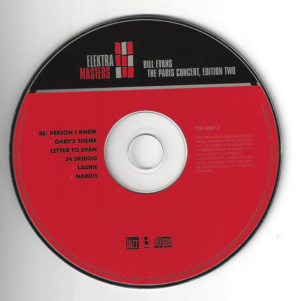 Bill Evans - The Paris Concert, Edition Two | Elektra Musician (7559-62607-2) - 3