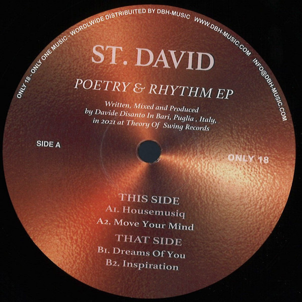 St. David - Poetry & Rhythm EP | Only One Music (ONLY 18)