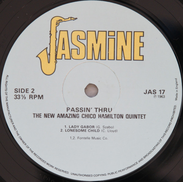 The Chico Hamilton Quintet - Passin' Thru | Jasmine Records (JAS 17) - 4 The Chico Hamilton Quintet - Passin' Thru | Jasmine Records (JAS 17) - 4