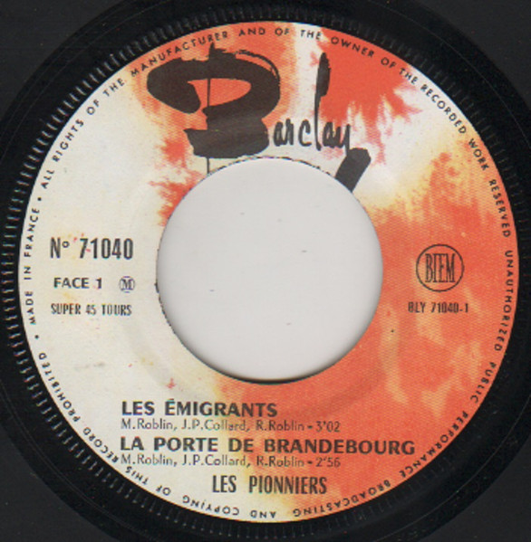 Les Pionniers - Les Emigrants | Barclay (71.040) - 3