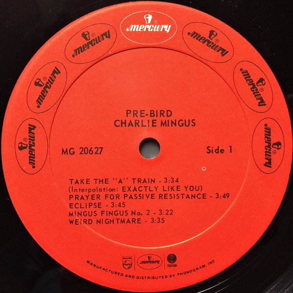 Charles Mingus - Pre-Bird | Mercury (MG 20627) - 3 Charles Mingus - Pre-Bird | Mercury (MG 20627) - 3