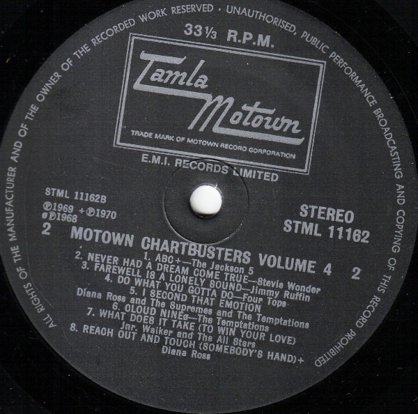 Various - Motown Chartbusters Vol. 4 | Tamla Motown (STML 11162) - 4 Various - Motown Chartbusters Vol. 4 | Tamla Motown (STML 11162) - 4