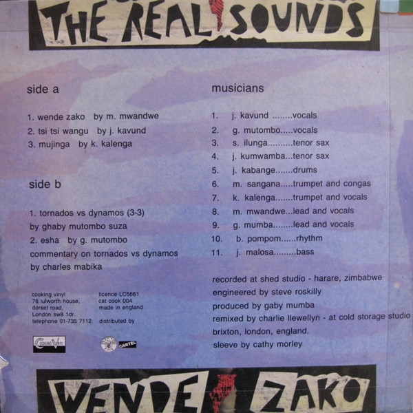 The Real Sounds - Wende Zako | Cooking Vinyl (COOK 004) - 2 The Real Sounds - Wende Zako | Cooking Vinyl (COOK 004) - 2