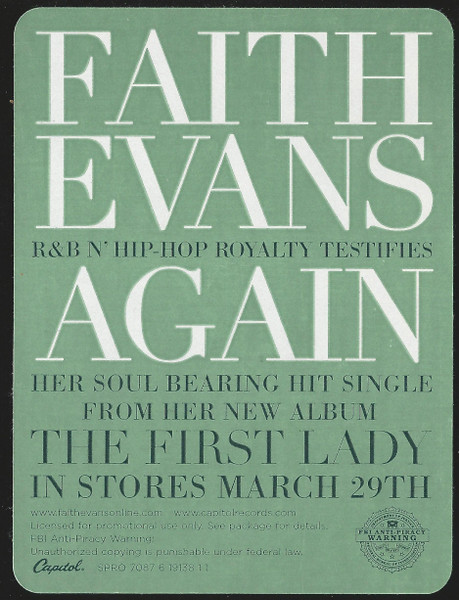 Faith Evans - Again | Capitol Records (SPRO 7087 6 19138 1 1) - 4 Faith Evans - Again | Capitol Records (SPRO 7087 6 19138 1 1) - 4