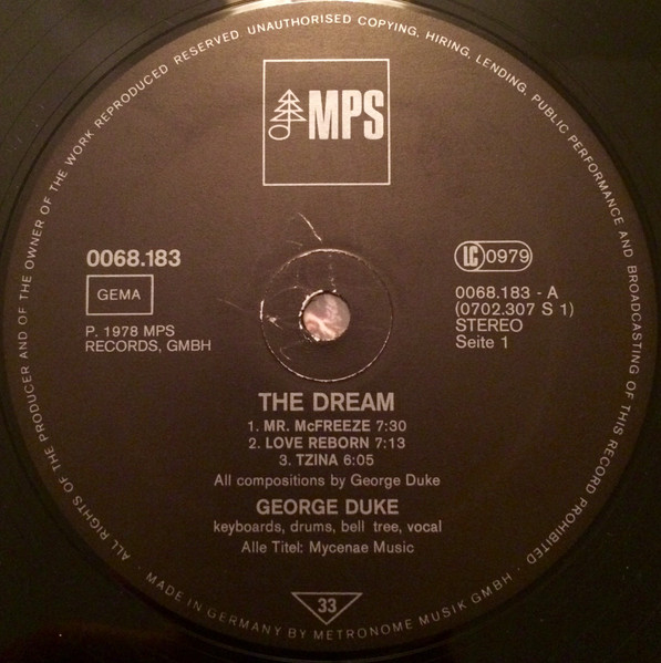 George Duke - The Dream | MPS Records (0068.183) - 3