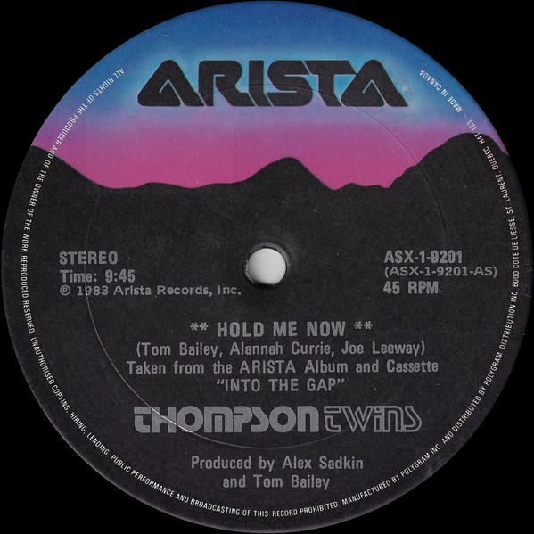 Thompson Twins - Hold Me Now (Extended Version) | Arista (ASX-1-9201) - 3