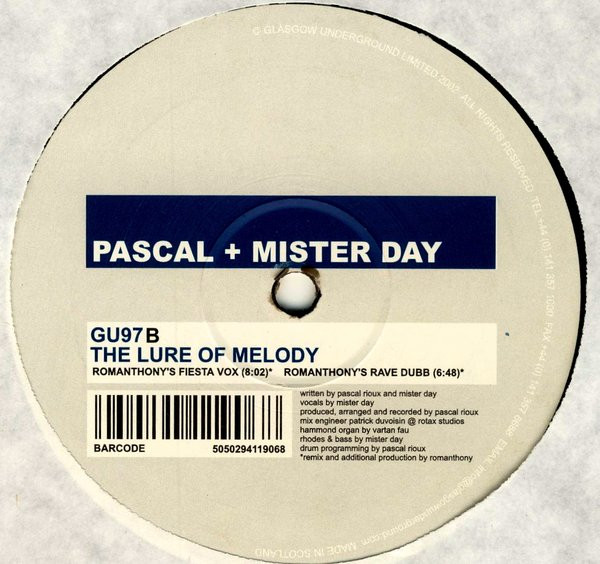 Pascal & Mister Day - The Lure Of Melody | Glasgow Underground (GU97) - 2