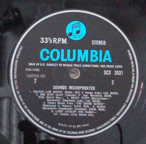 Sounds Incorporated - Sounds Incorporated | Columbia (SCX 3531) - 4 Sounds Incorporated - Sounds Incorporated | Columbia (SCX 3531) - 4