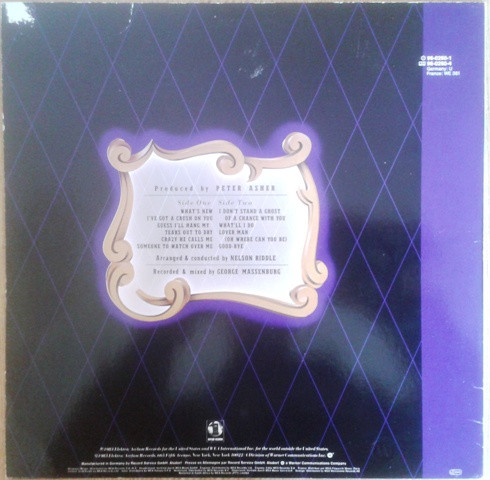 Linda Ronstadt & Nelson Riddle And His Orchestra - What's New | Asylum Records (96-0260-1) - 2
