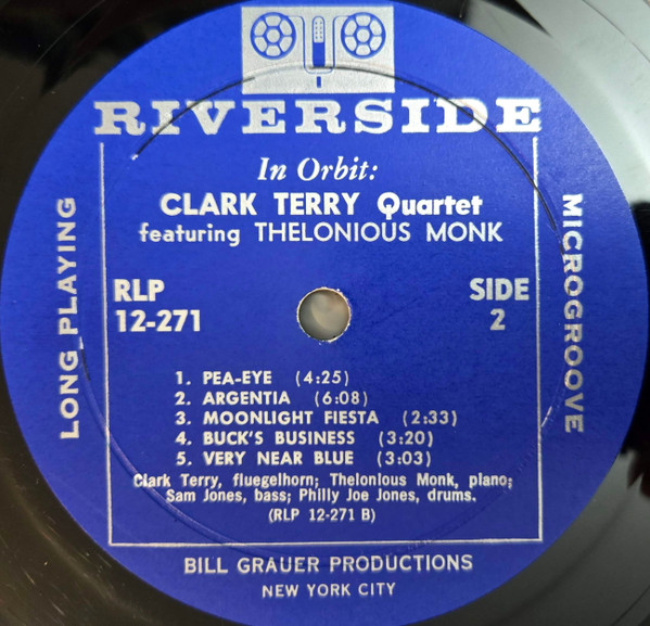 Clark Terry With Thelonious Monk - In Orbit | Riverside Records (RLP 12-271) - 4 Clark Terry With Thelonious Monk - In Orbit | Riverside Records (RLP 12-271) - 4