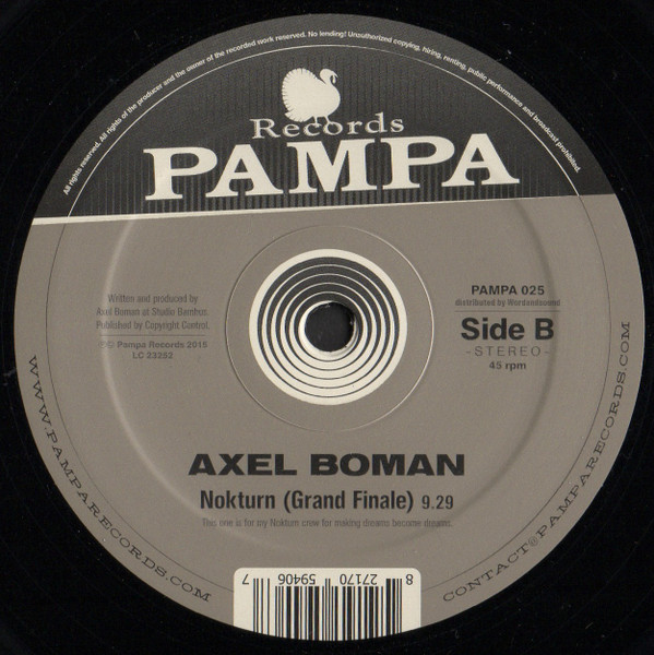 Axel Boman - 1979 | Pampa Records (PAMPA 025) - 2