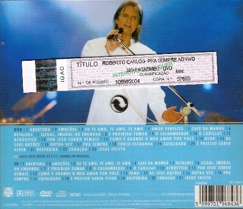 Roberto Carlos - Pra Sempre: Ao Vivo No Pacaembu | Columbia (COL 519684 3) - 2 Roberto Carlos - Pra Sempre: Ao Vivo No Pacaembu | Columbia (COL 519684 3) - 2