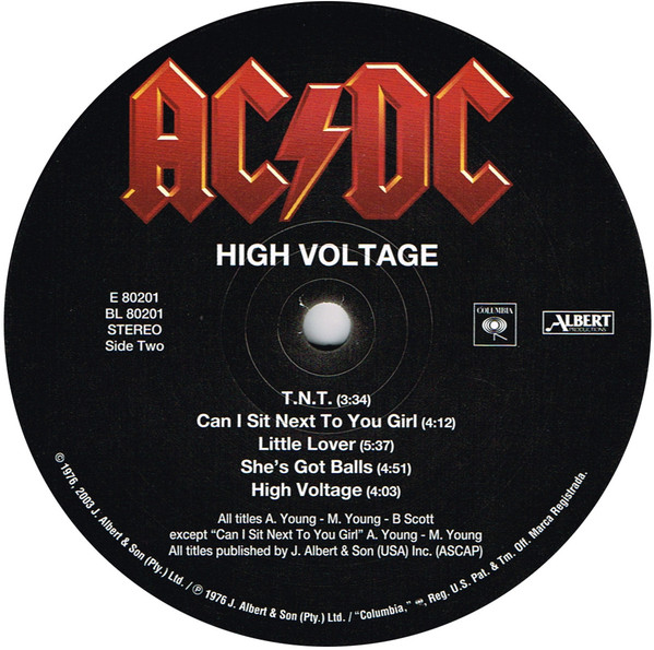 AC/DC - High Voltage | Columbia (E 80201) - 4 AC/DC - High Voltage | Columbia (E 80201) - 4