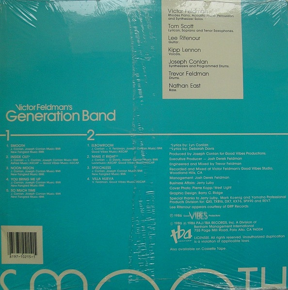 Victor Feldman's Generation Band - Smooth | TBA Records & Tapes (TB 215) - 2 Victor Feldman's Generation Band - Smooth | TBA Records & Tapes (TB 215) - 2