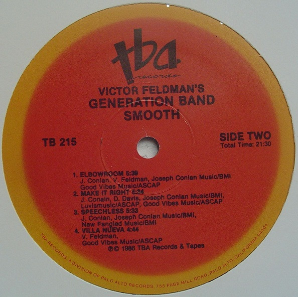Victor Feldman's Generation Band - Smooth | TBA Records & Tapes (TB 215) - 4 Victor Feldman's Generation Band - Smooth | TBA Records & Tapes (TB 215) - 4