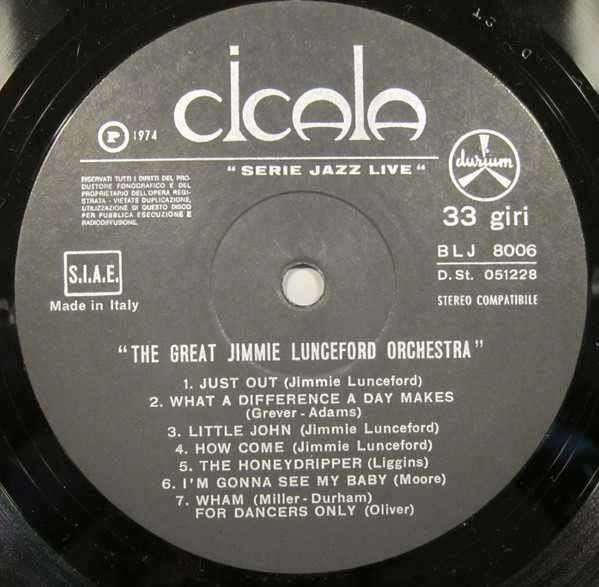 Jimmie Lunceford And His Orchestra - The Great Jimmie Lunceford Orchestra | Durium (BLJ 8006) - 4