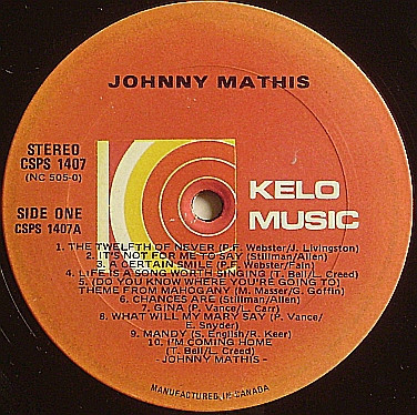 Johnny Mathis - Sincerely Yours | Kelo Music (NC 505) - 4 Johnny Mathis - Sincerely Yours | Kelo Music (NC 505) - 4