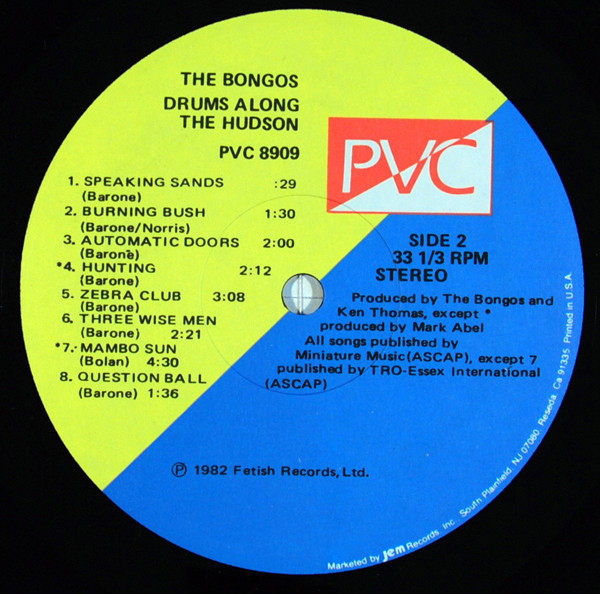 The Bongos - Drums Along The Hudson | PVC Records (PVC 8909) - 4 The Bongos - Drums Along The Hudson | PVC Records (PVC 8909) - 4