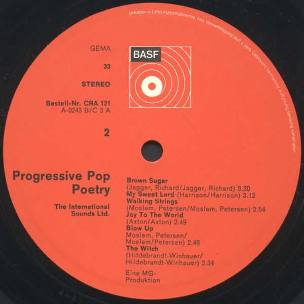 The International Sounds Ltd. - Progressive Pop Poetry | BASF (CRA 121) - 4 The International Sounds Ltd. - Progressive Pop Poetry | BASF (CRA 121) - 4