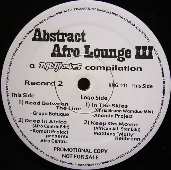 Various - Abstract Afro Lounge III | Nite Grooves (KNG 141) - 3
