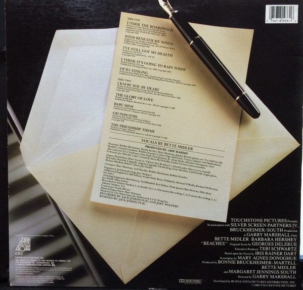 Bette Midler - Beaches (Original Soundtrack Recording) [Vinyl] | Atlantic (81933-1) - 2
