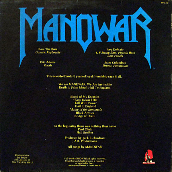 Manowar - Hail To England | Music For Nations (MFN-19) - 2