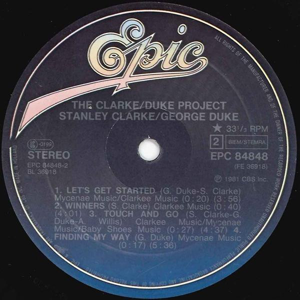 Stanley Clarke/George Duke - The Clarke / Duke Project | Epic (EPC 84848) - 2