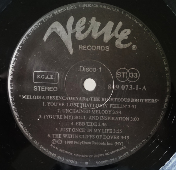 The Righteous Brothers - Melodia Desencadenada | Verve Records (849 072-1) - 3 The Righteous Brothers - Melodia Desencadenada | Verve Records (849 072-1) - 3