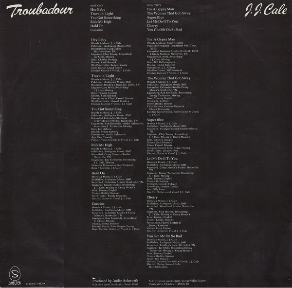 J.J. Cale - Troubadour | Shelter Records (27 323 OT) - 3