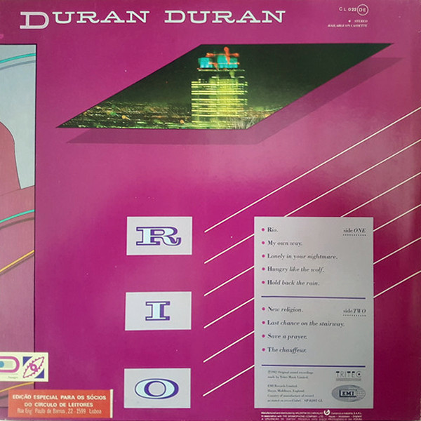 Duran Duran - Rio | EMI (CL 022) - 2