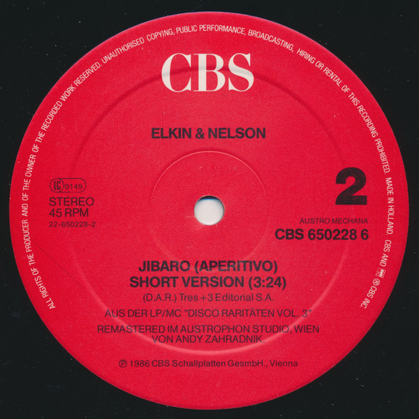 Elkin & Nelson - Jibaro | CBS (CBS 650228 6) - 4