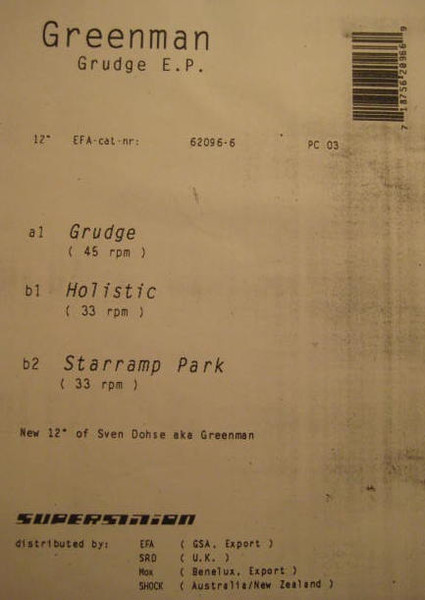 Greenman - Grudge EP | Superstition (Superstition 2096) - main Greenman - Grudge EP | Superstition (Superstition 2096) - main