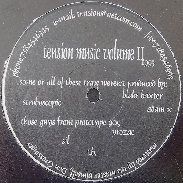Unknown Artist - Tension Music Volume II | Tension Records (TEN 3005) - 2