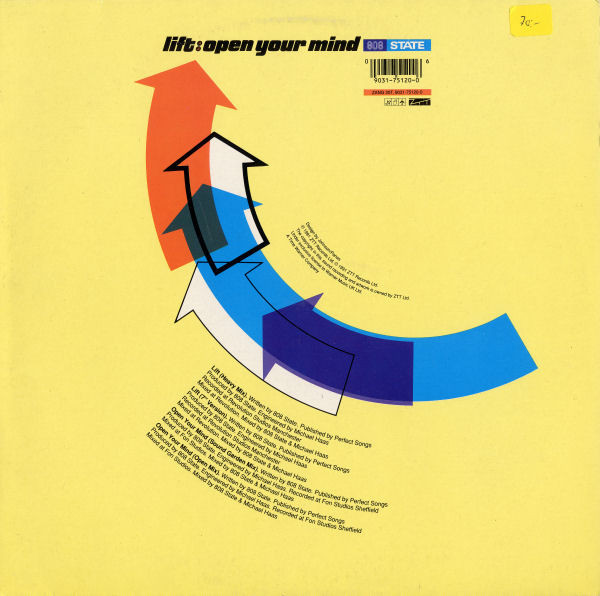 808 State - Lift / Open Your Mind | ZTT (ZANG 20T)