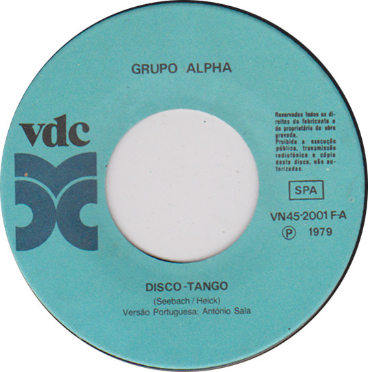 Grupo Alpha - Hallelujah / Disco Tango | VDC (VN-2001-F) - 2