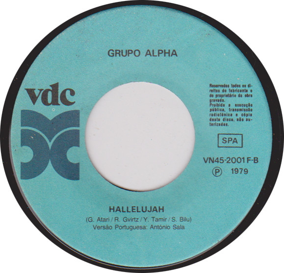 Grupo Alpha - Hallelujah / Disco Tango | VDC (VN-2001-F) - 3