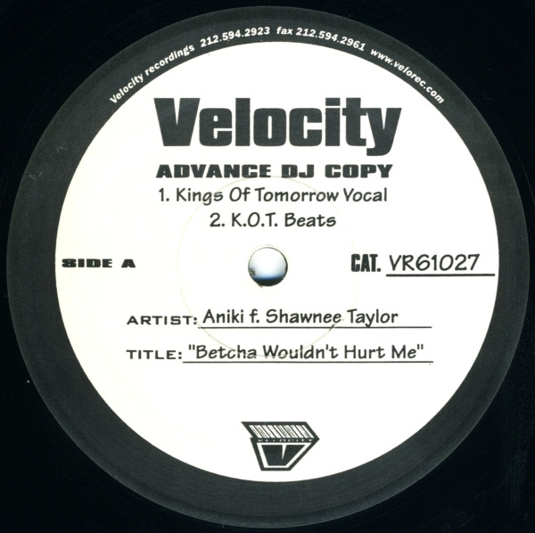 Aniki Featuring Shawnee Taylor - Betcha Wouldn't Hurt Me | Velocity Recordings (VR 61027) - main Aniki Featuring Shawnee Taylor - Betcha Wouldn't Hurt Me | Velocity Recordings (VR 61027) - main