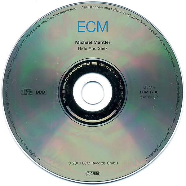 Michael Mantler - Hide And Seek | ECM Records (ECM 1738) - 3 Michael Mantler - Hide And Seek | ECM Records (ECM 1738) - 3
