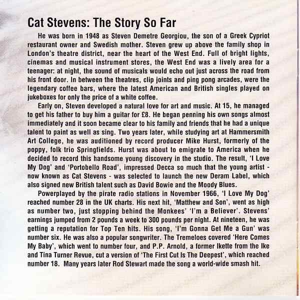 Cat Stevens - Remember (The Ultimate Collection) | Island Records (CID 8079) - 4 Cat Stevens - Remember (The Ultimate Collection) | Island Records (CID 8079) - 4