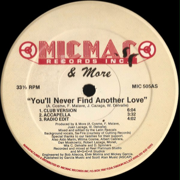 & More - You'll Never Find Another Love | Micmac Records, Inc. (MIC 505) - main