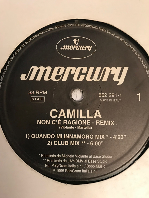Camilla - Non C'è Ragione (Remix) | Mercury (852 291-1) - main