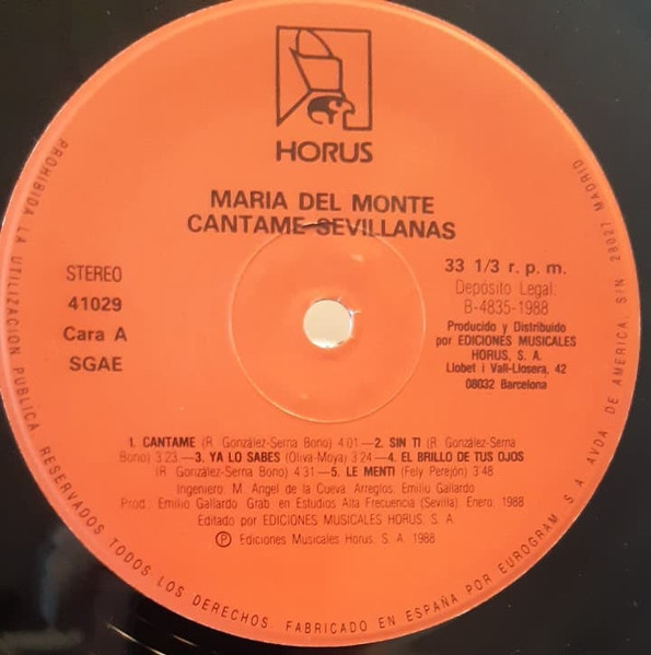 María Del Monte - Cántame Sevillanas | Horus (41029) - 3