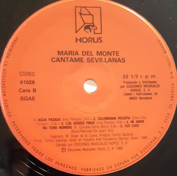 María Del Monte - Cántame Sevillanas | Horus (41029) - 4